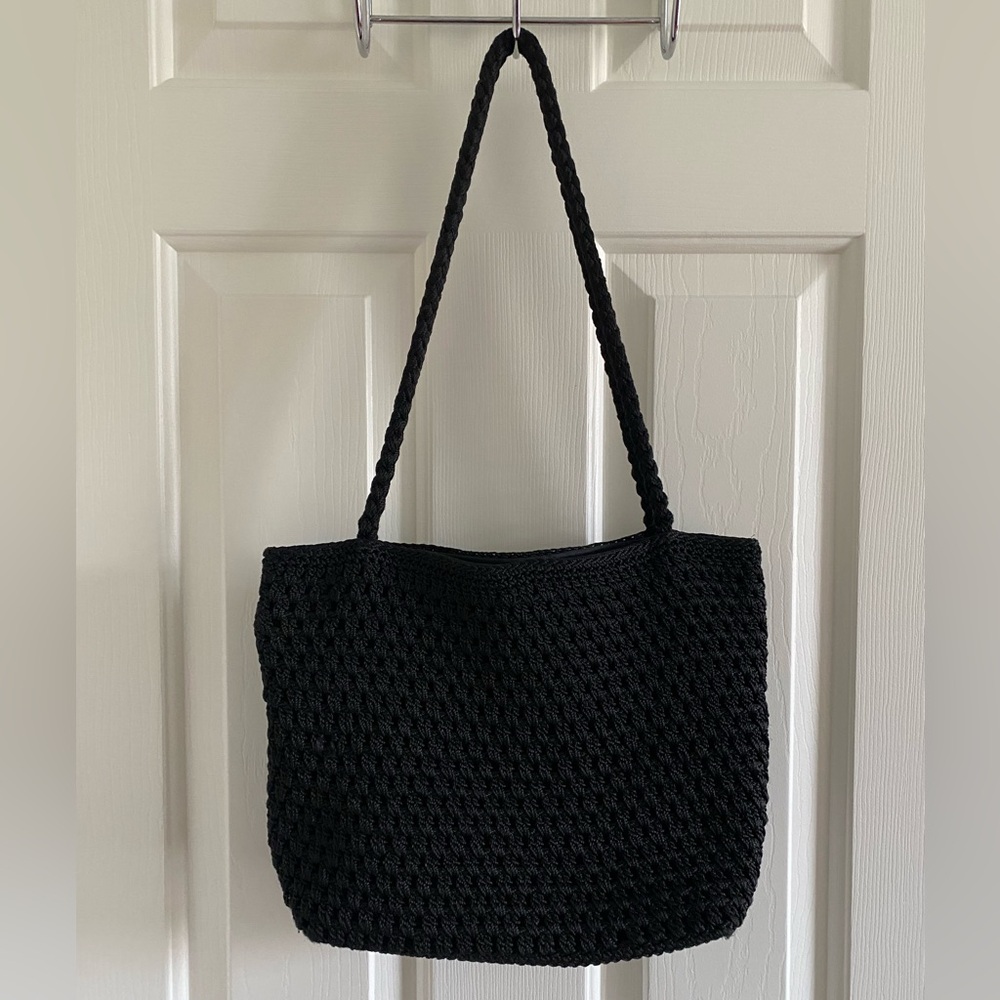 Lina Woven Crochet Shoulder Bag